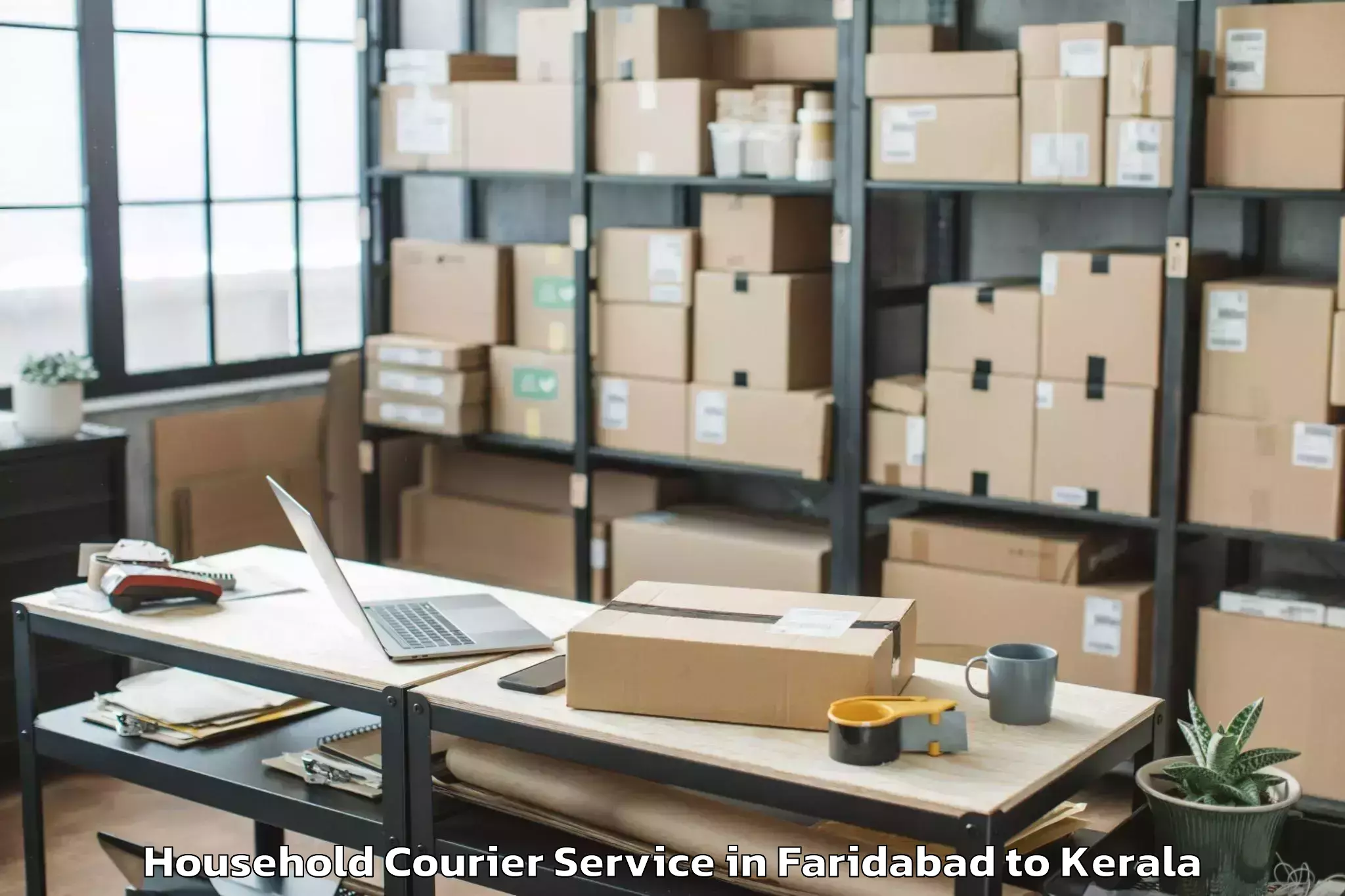 Quality Faridabad to Pappinissheri Household Courier